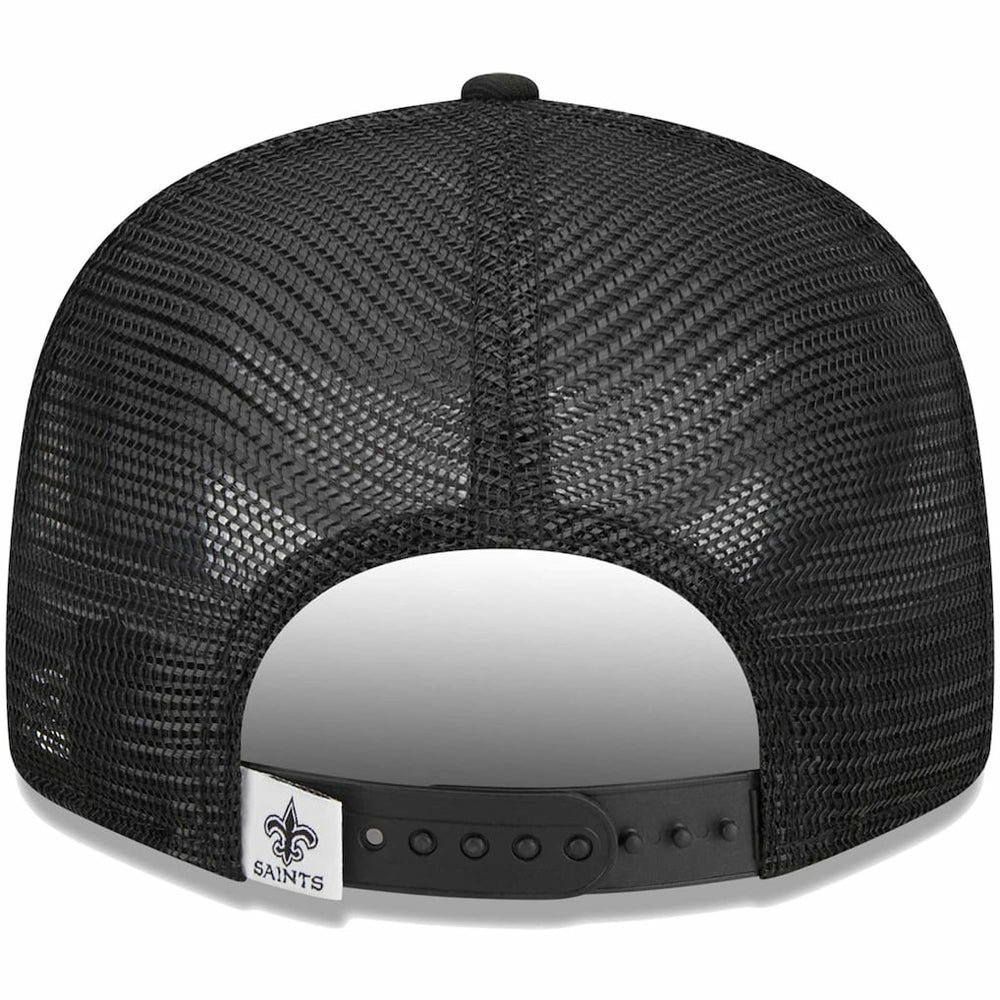 New Orleans Saints New Era Main Trucker 9FIFTY Snapback Hat - Black discount