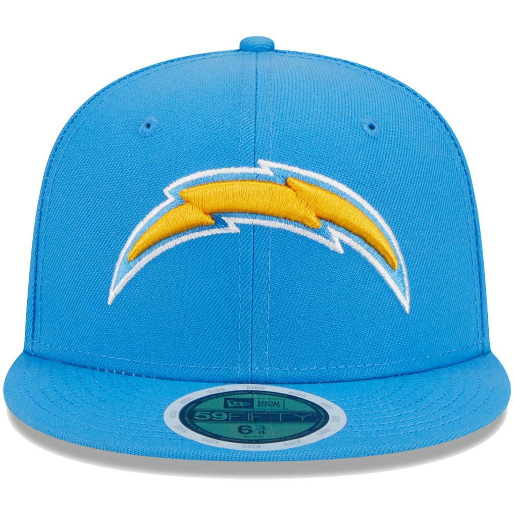 Los Angeles Chargers New Era Youth Main 59FIFTY Fitted Hat - Powder Blue on sale