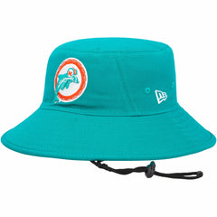Miami Dolphins New Era Throwback Logo Main Bucket Hat - Aqua outlet