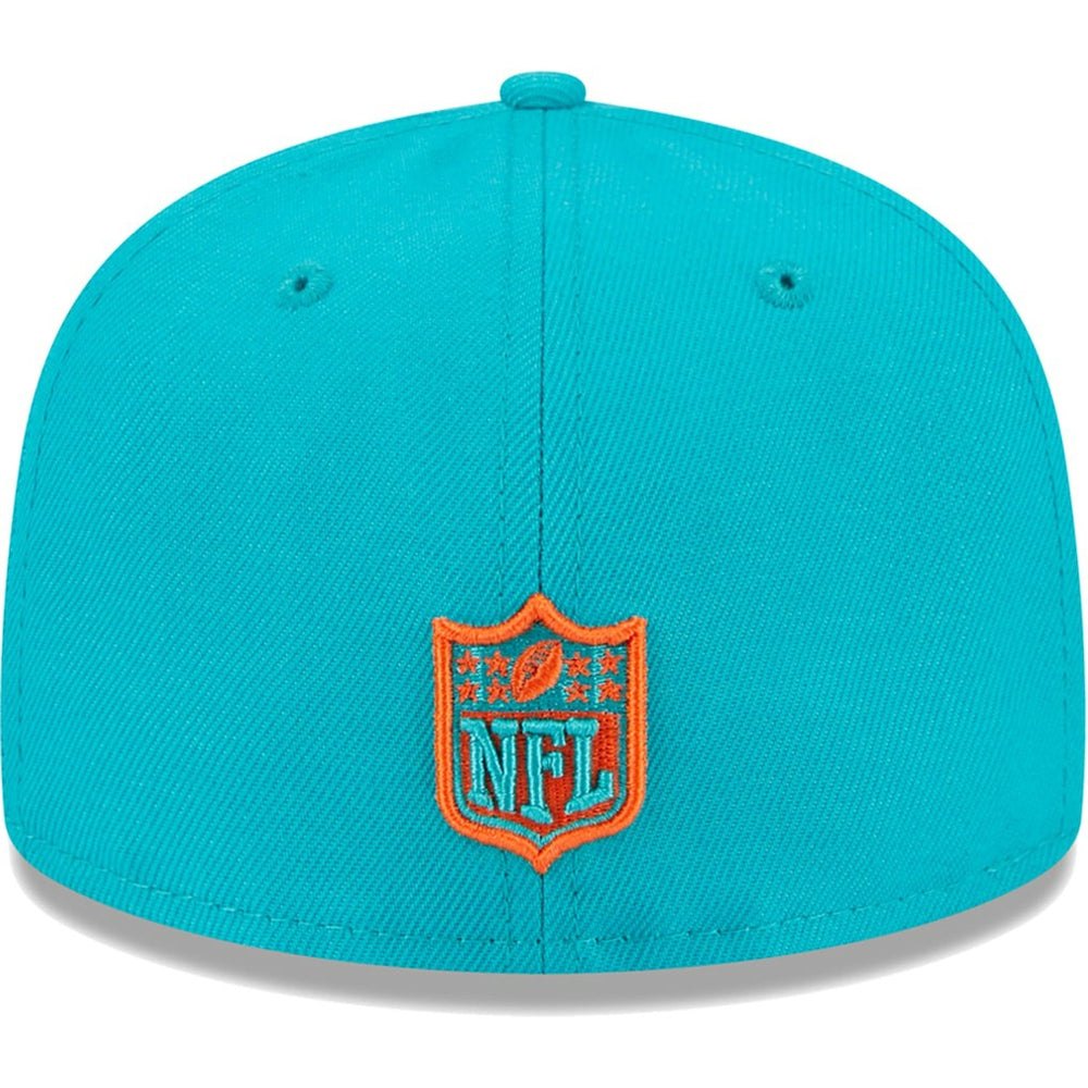 Miami Dolphins New Era Youth Main 59FIFTY Fitted Hat - Aqua cheap