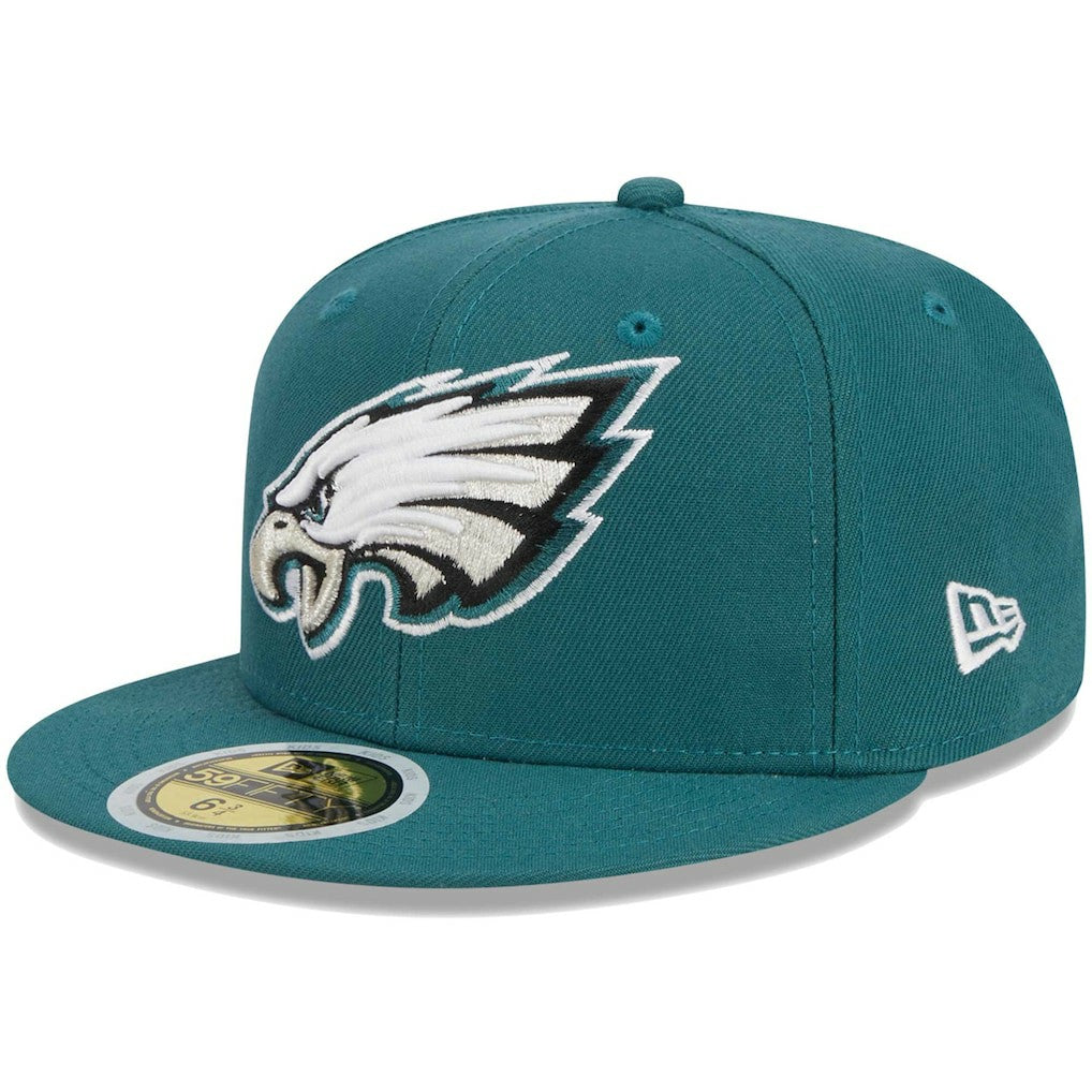 Philadelphia Eagles New Era Youth Main 59FIFTY Fitted Hat - Midnight Green cheap