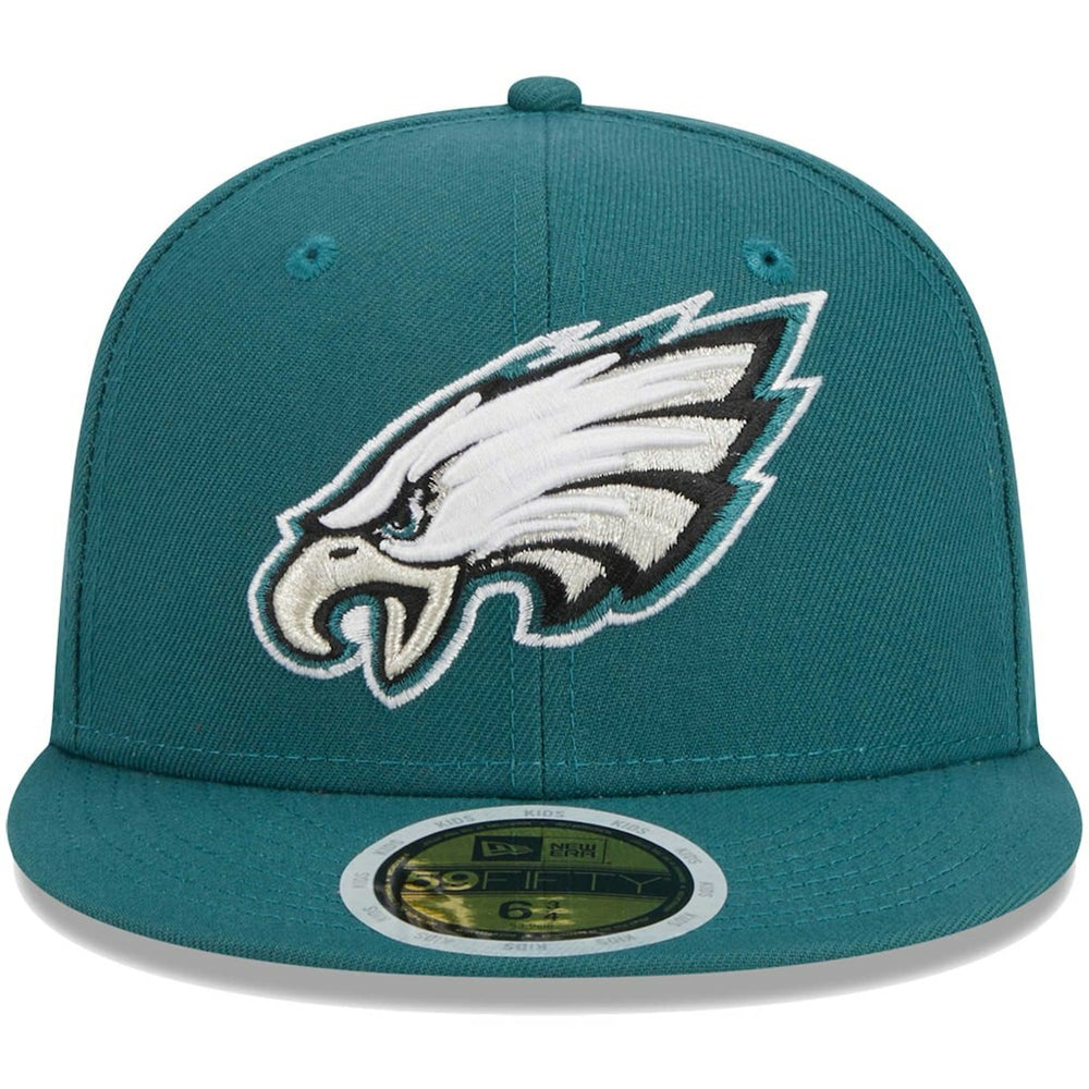 Philadelphia Eagles New Era Youth Main 59FIFTY Fitted Hat - Midnight Green cheap