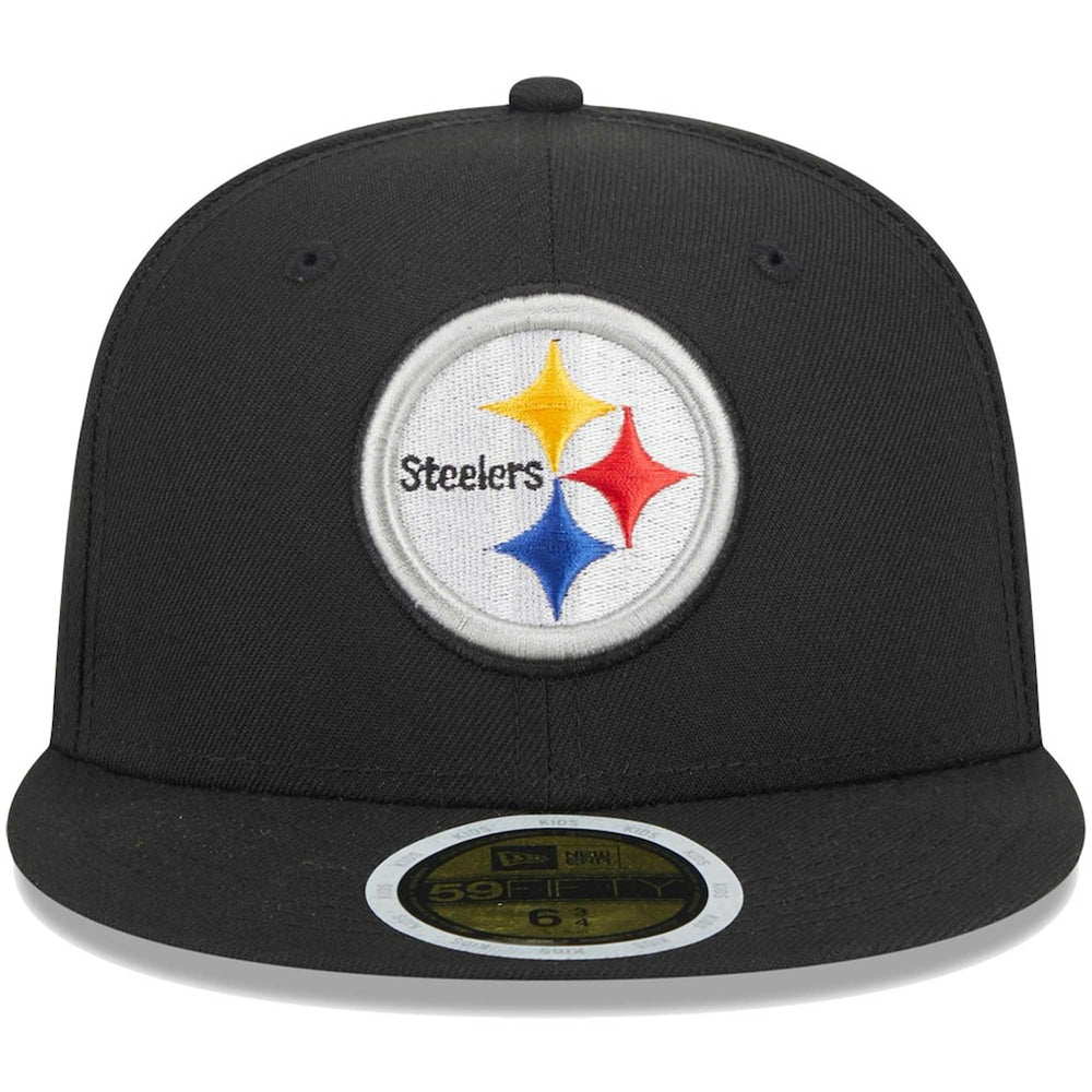 Pittsburgh Steelers New Era Youth Main 59FIFTY Fitted Hat - Black on sale