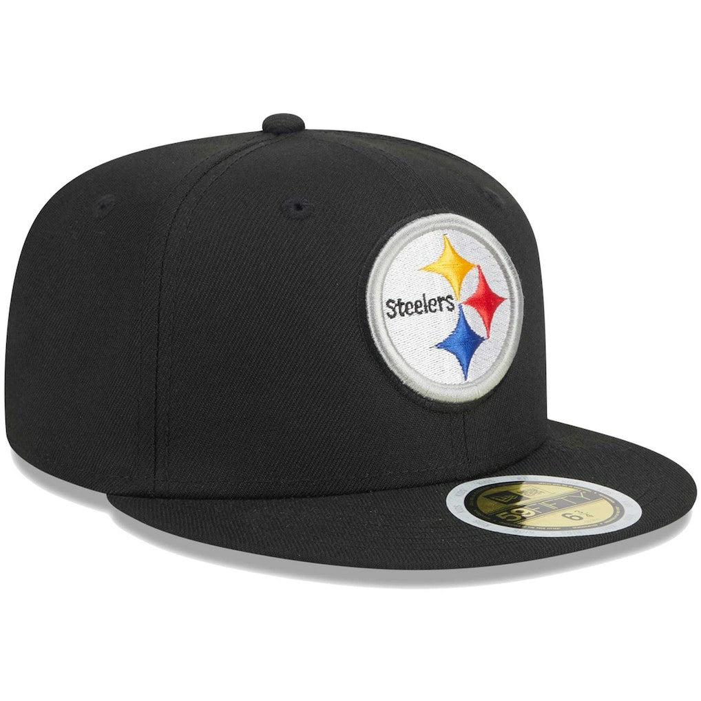 Pittsburgh Steelers New Era Youth Main 59FIFTY Fitted Hat - Black on sale