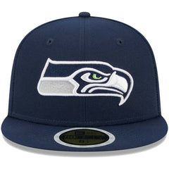 Seattle Seahawks New Era Youth Main 59FIFTY Fitted Hat - College Navy sale