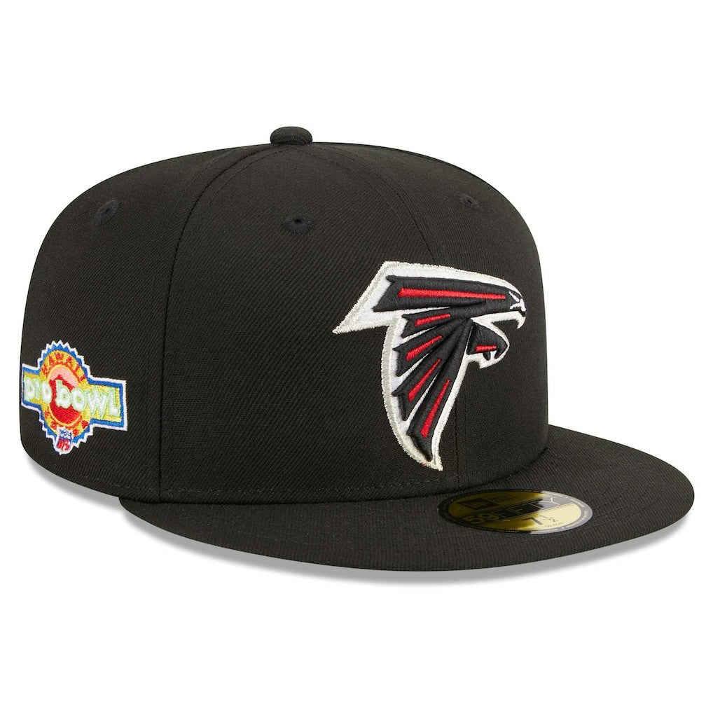 Atlanta Falcons New Era Main Patch 59FIFTY Fitted Hat - Black cheap