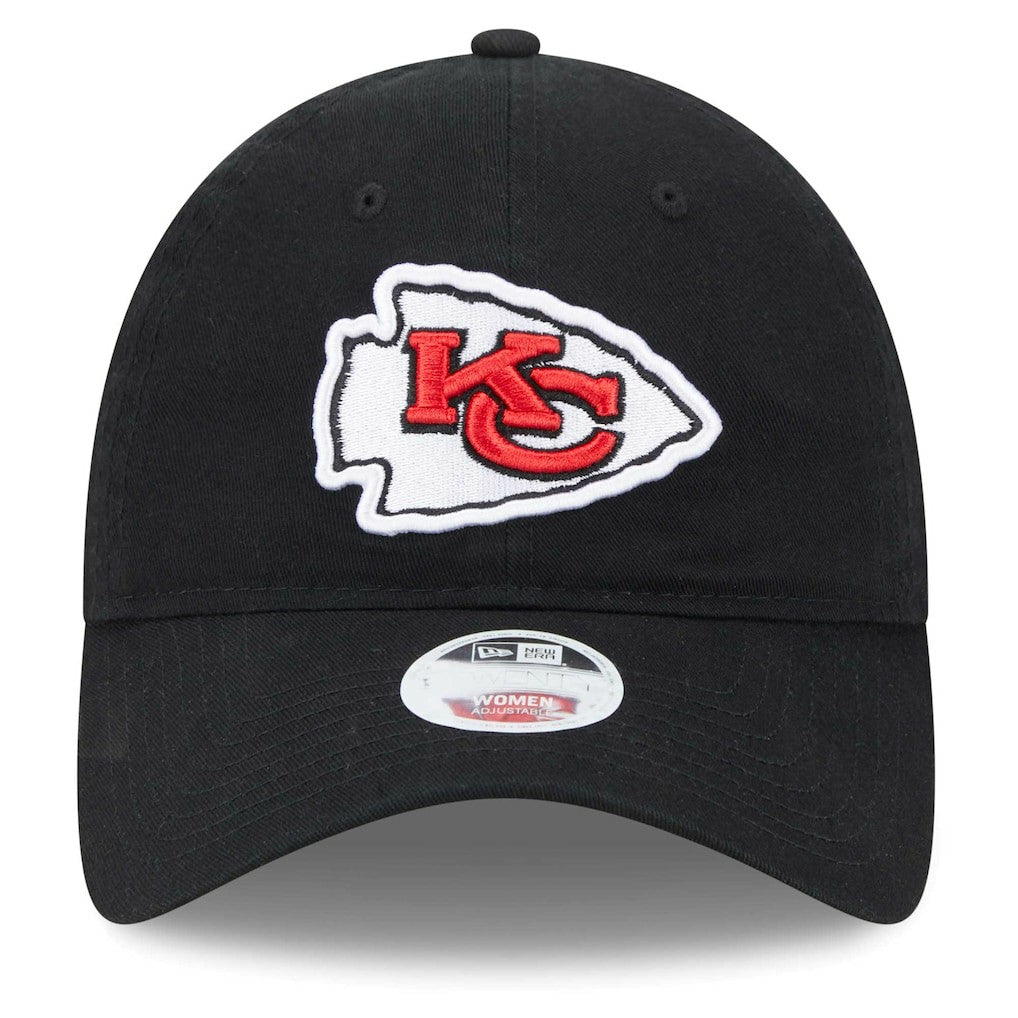 Kansas City Chiefs New Era Women's Main Core Classic 2.0 9TWENTY Adjustable Hat - Black discount