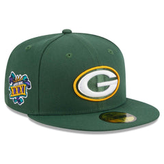 Green Bay Packers New Era Main Patch 59FIFTY Fitted Hat - Green sale