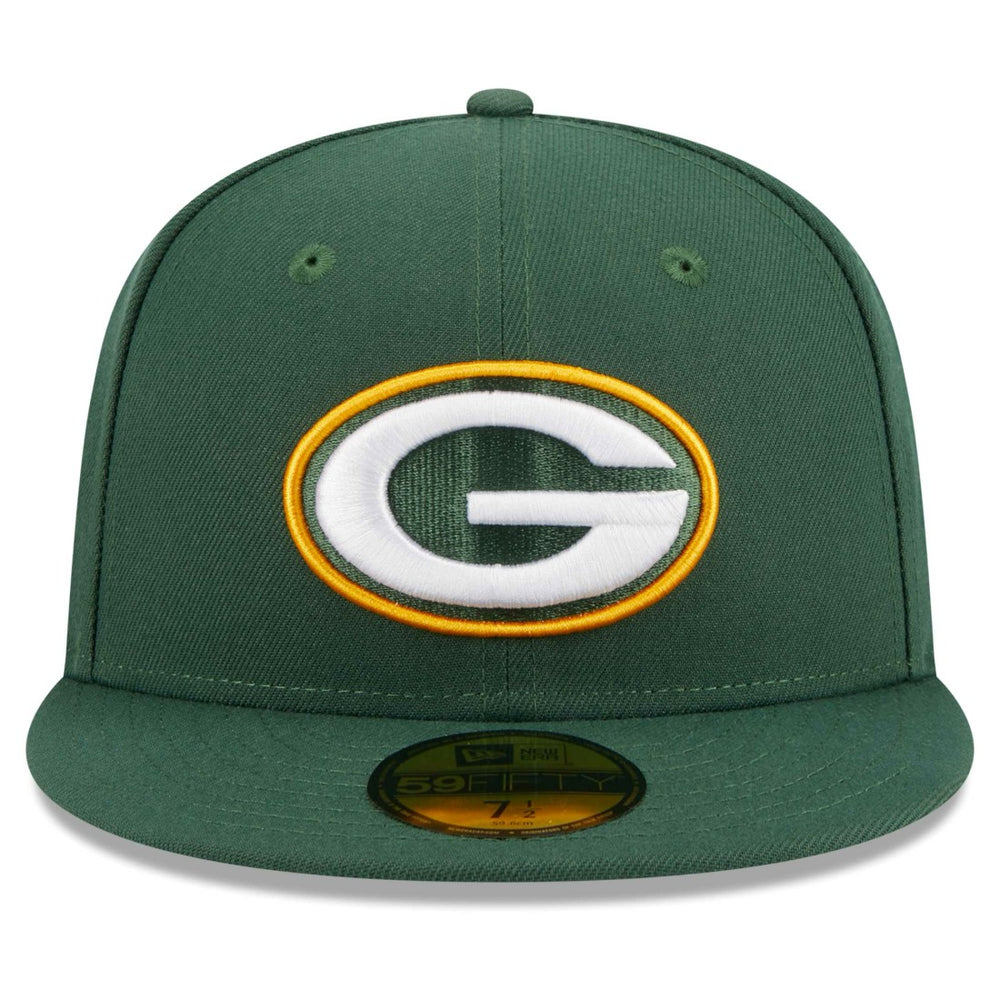 Green Bay Packers New Era Main Patch 59FIFTY Fitted Hat - Green sale