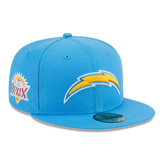Los Angeles Chargers New Era Main Patch 59FIFTY Fitted Hat - Powder Blue sale