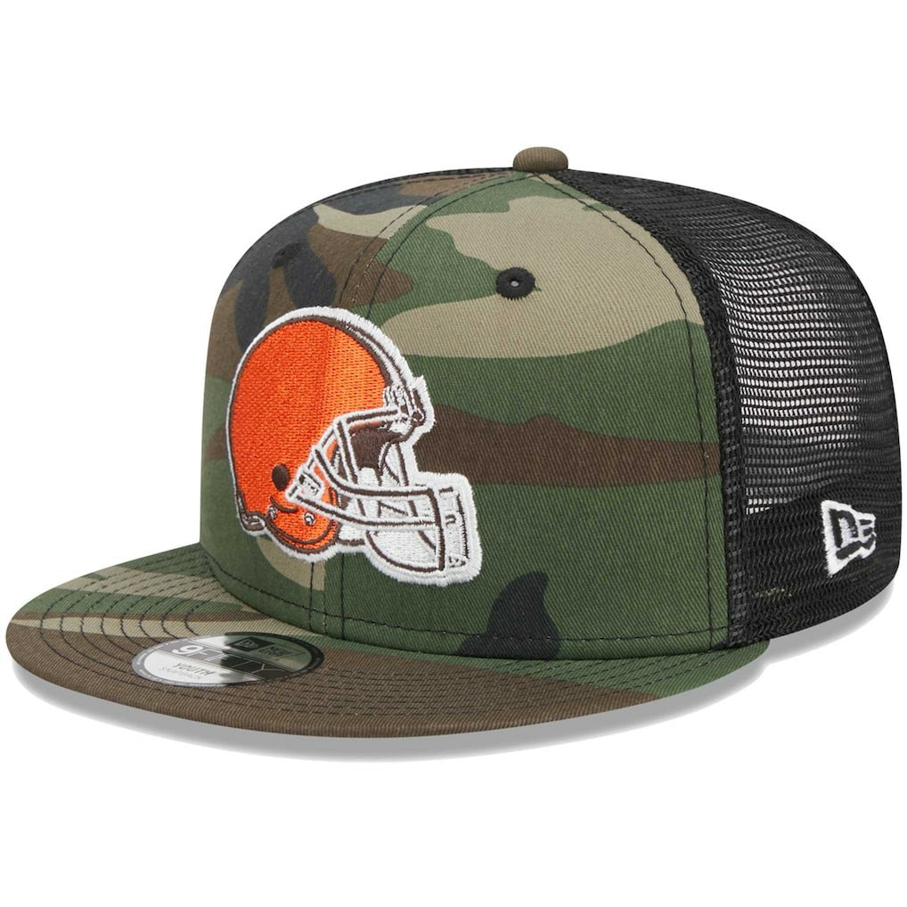 Cleveland Browns New Era Youth Main Trucker 9FIFTY Snapback Hat - Camo online