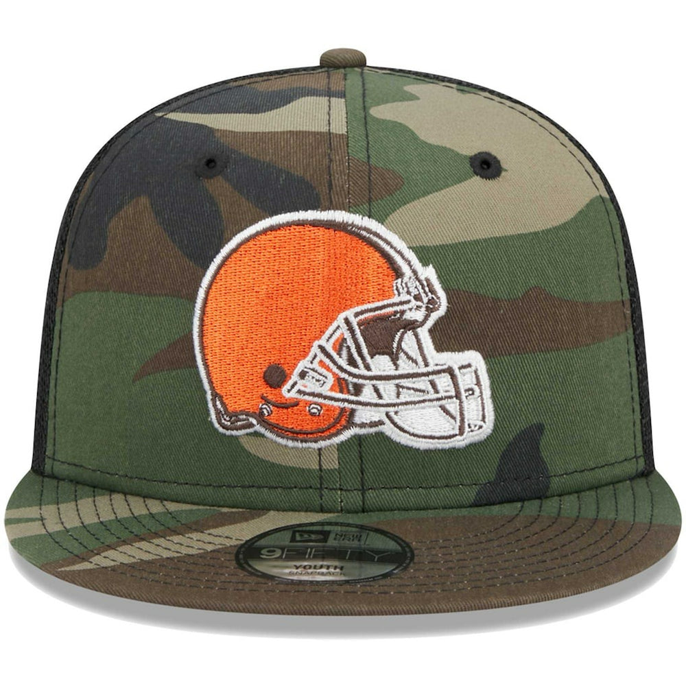 Cleveland Browns New Era Youth Main Trucker 9FIFTY Snapback Hat - Camo online
