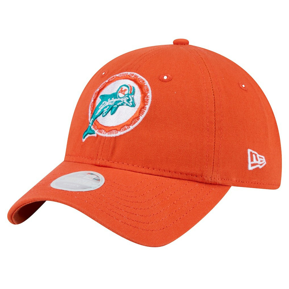 Miami Dolphins New Era Women's Throwback Main Core Classic 2.0 9TWENTY Adjustable Hat - Orange online