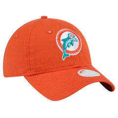 Miami Dolphins New Era Women's Throwback Main Core Classic 2.0 9TWENTY Adjustable Hat - Orange online