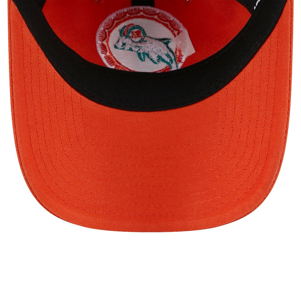 Miami Dolphins New Era Women's Throwback Main Core Classic 2.0 9TWENTY Adjustable Hat - Orange online