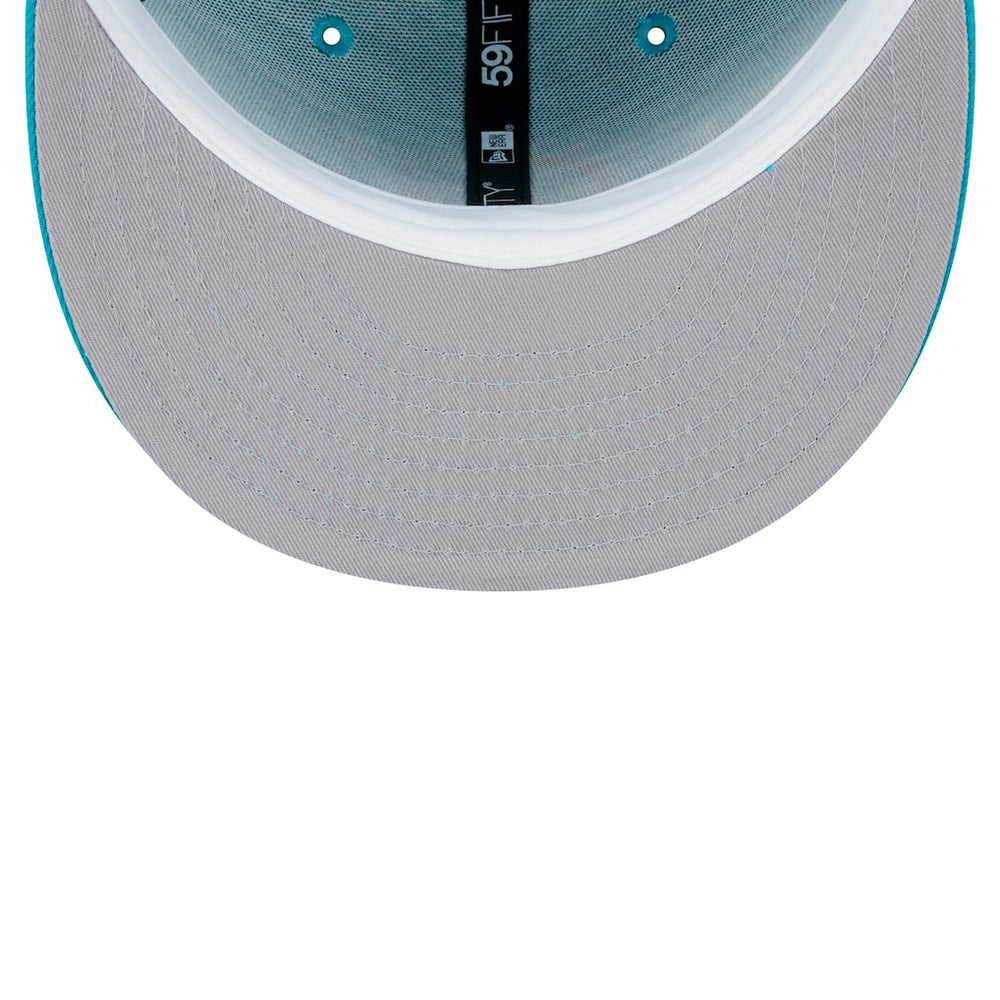 Miami Dolphins New Era Main Patch 59FIFTY Fitted Hat - Aqua on sale