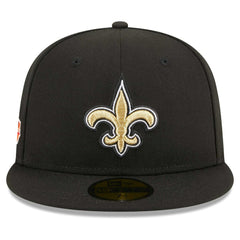New Orleans Saints New Era Main Patch 59FIFTY Fitted Hat - Black for sale