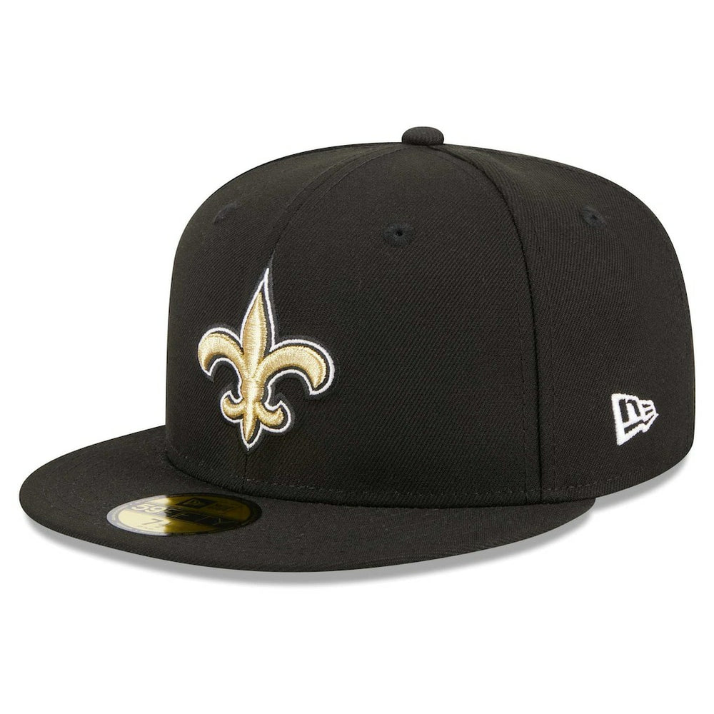 New Orleans Saints New Era Main Patch 59FIFTY Fitted Hat - Black for sale