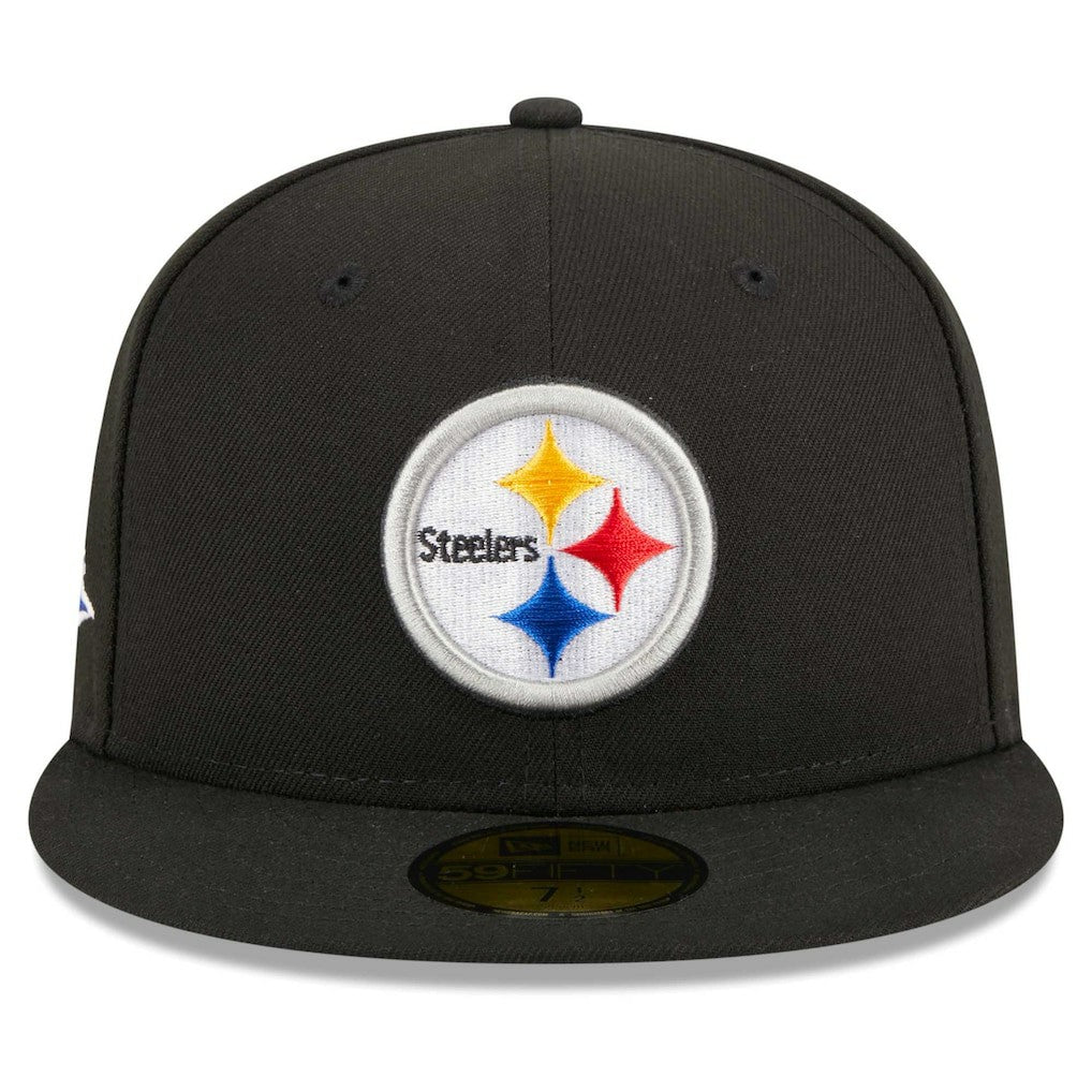 Pittsburgh Steelers New Era Main Patch 59FIFTY Fitted Hat - Black sale