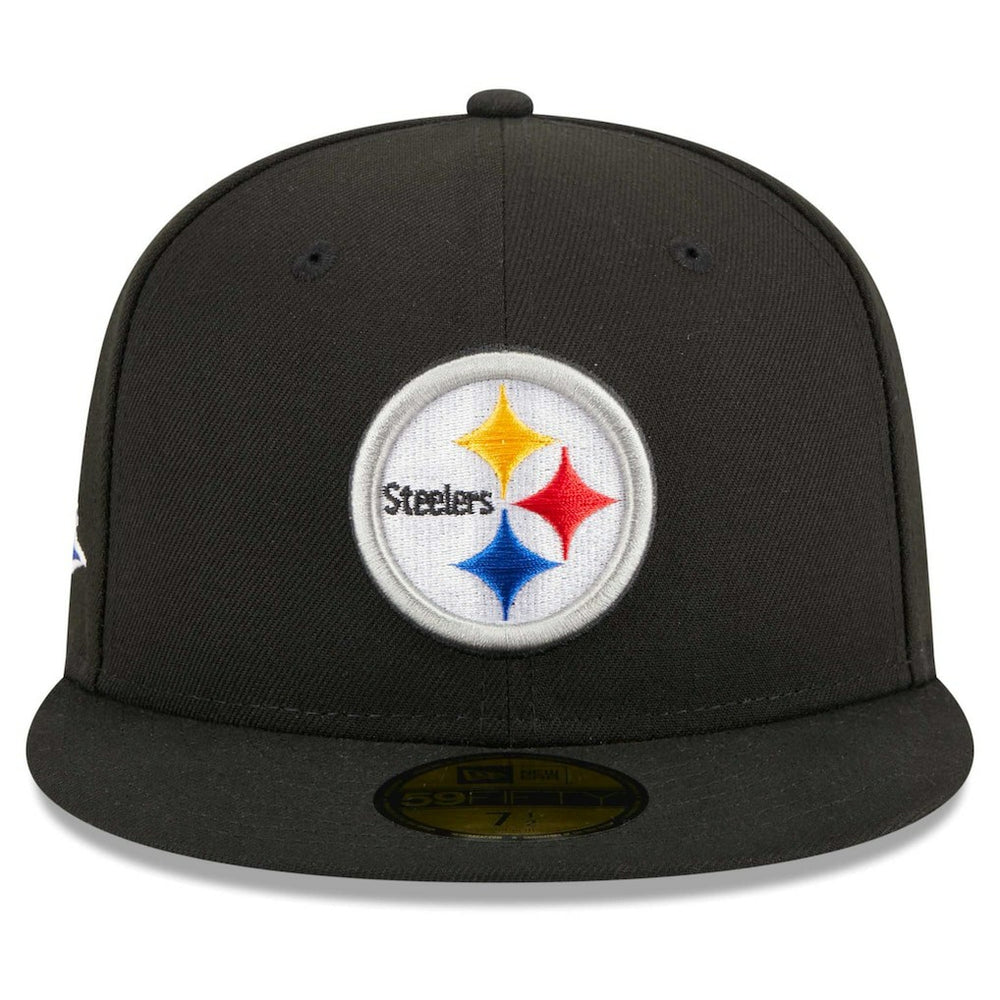 Pittsburgh Steelers New Era Main Patch 59FIFTY Fitted Hat - Black sale