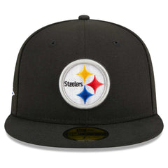 Pittsburgh Steelers New Era Main Patch 59FIFTY Fitted Hat - Black sale