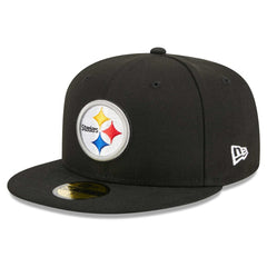 Pittsburgh Steelers New Era Main Patch 59FIFTY Fitted Hat - Black sale