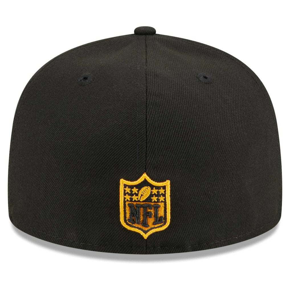 Pittsburgh Steelers New Era Main Patch 59FIFTY Fitted Hat - Black sale