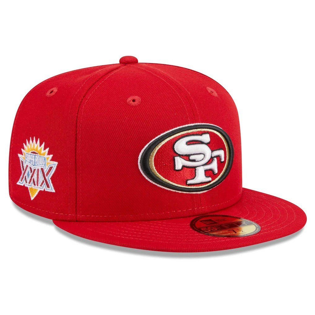 San Francisco 49ers New Era Main Patch 59FIFTY Fitted Hat - Scarlet on sale