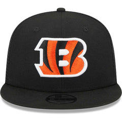 Cincinnati Bengals New Era Youth Main Trucker 9FIFTY Snapback Hat - Black for sale
