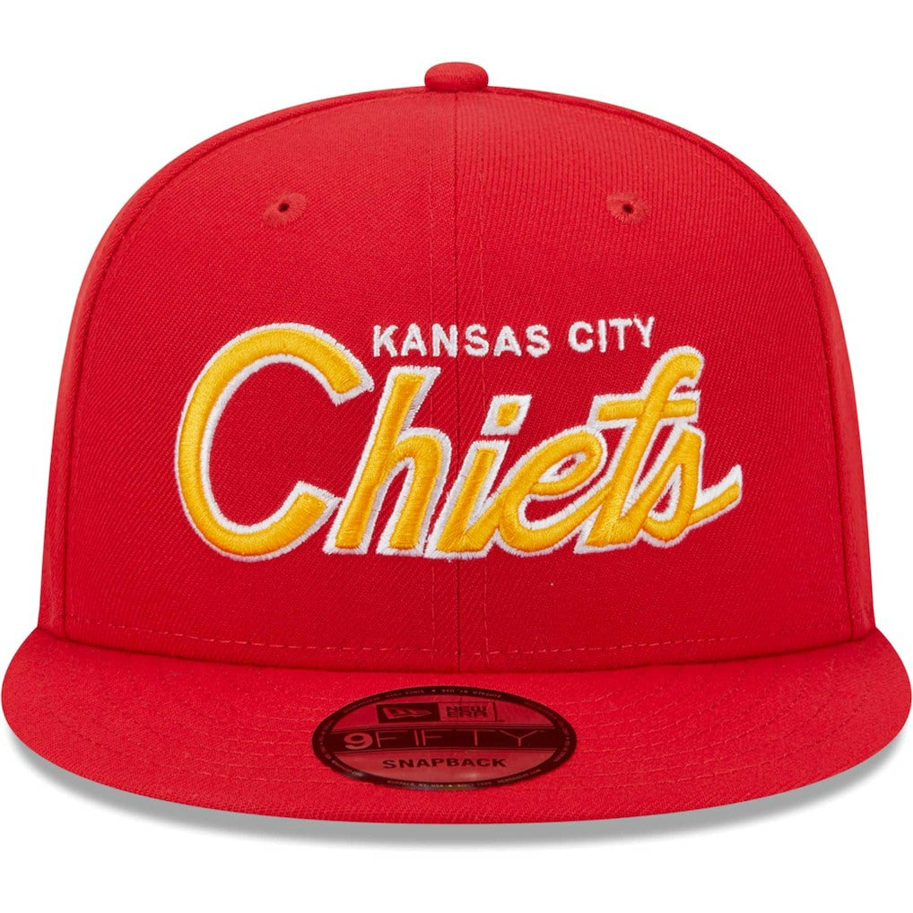Kansas City Chiefs New Era Main Script 9FIFTY Snapback Hat - Red cheap