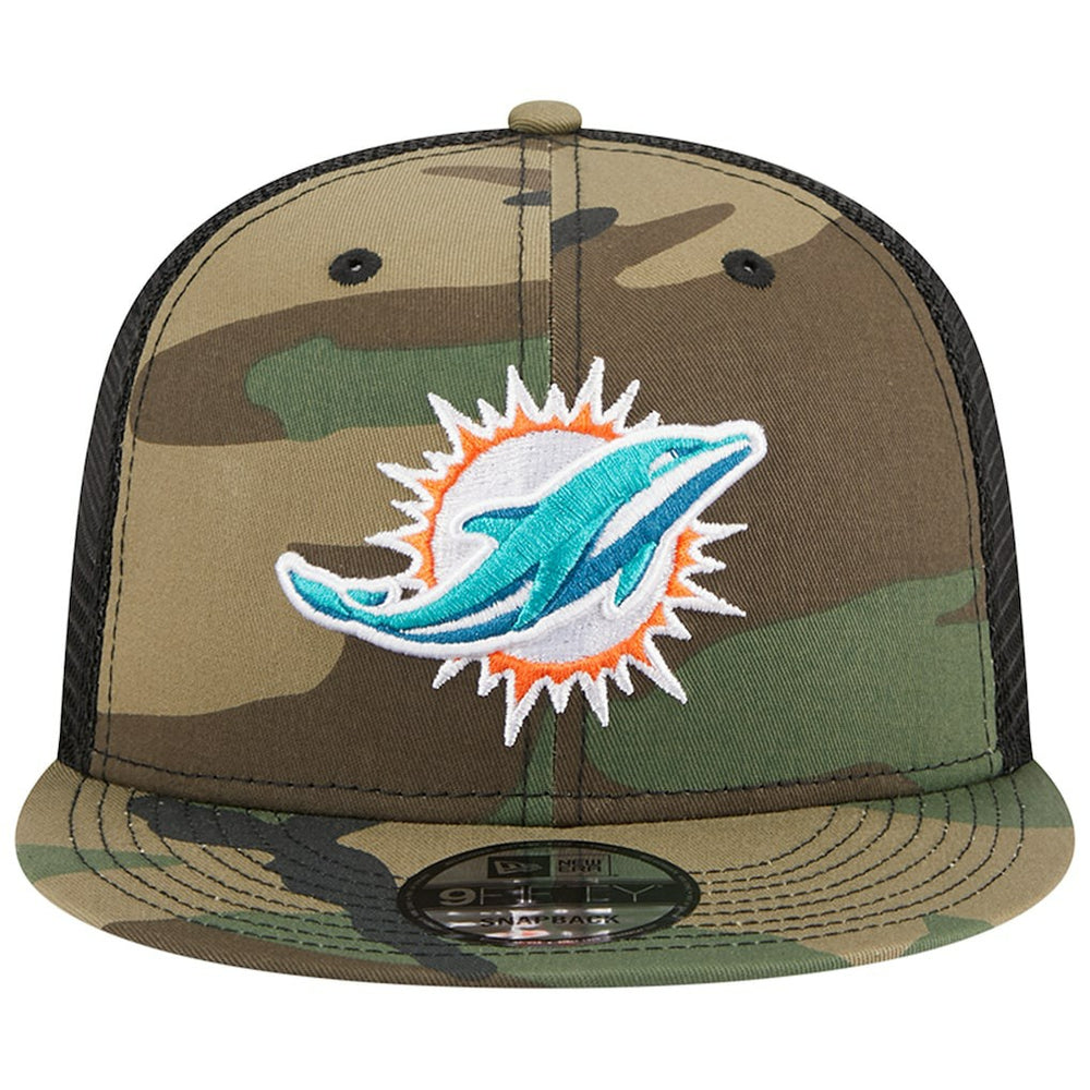 Miami Dolphins New Era Main Trucker 9FIFTY Snapback Hat - Camo discount