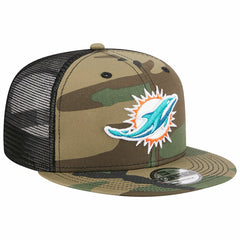 Miami Dolphins New Era Main Trucker 9FIFTY Snapback Hat - Camo discount