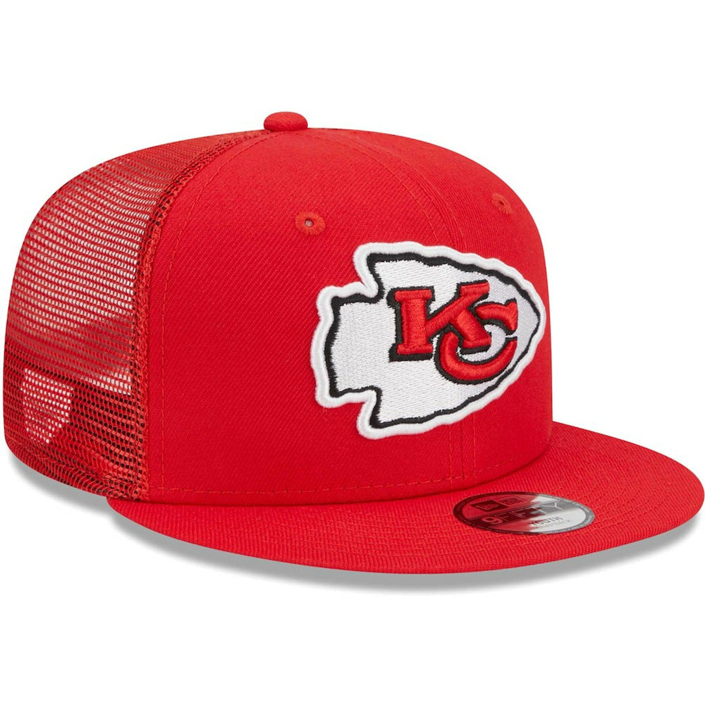 Kansas City Chiefs New Era Youth Main Trucker 9FIFTY Snapback Hat - Red for sale