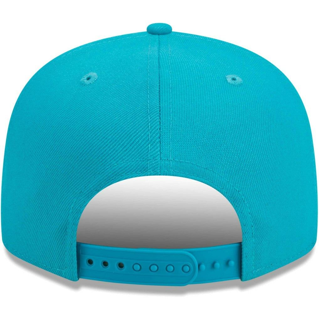 Miami Dolphins New Era Main Script 9FIFTY Snapback Hat - Aqua on sale