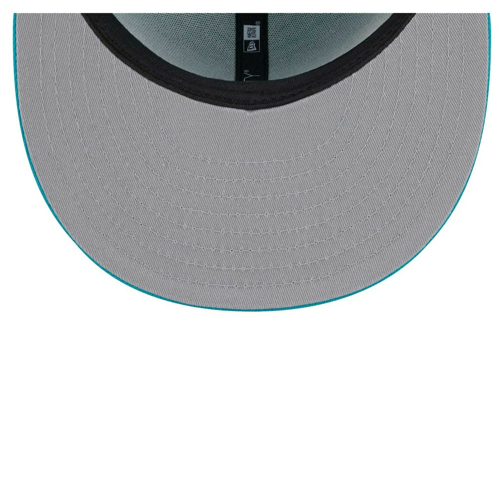 Miami Dolphins New Era Main Script 9FIFTY Snapback Hat - Aqua on sale