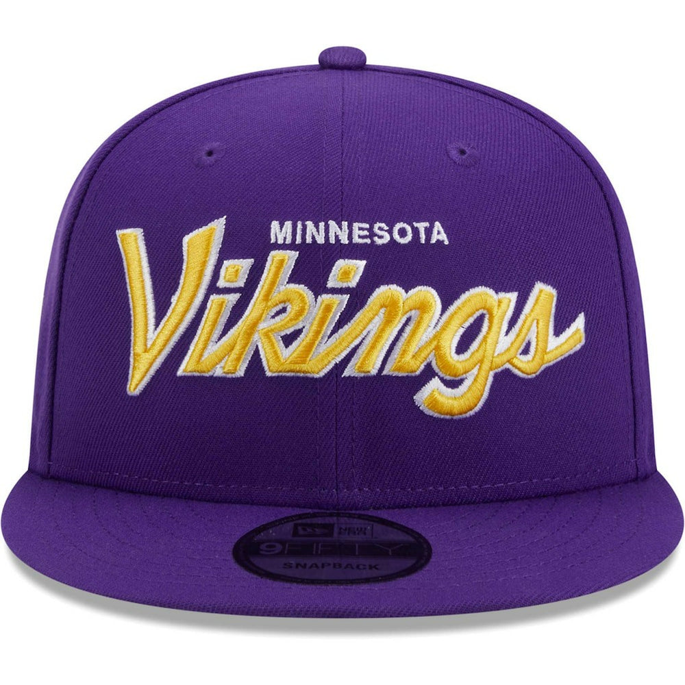Minnesota Vikings New Era Main Script 9FIFTY Snapback Hat - Purple discount
