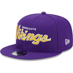 Minnesota Vikings New Era Main Script 9FIFTY Snapback Hat - Purple discount