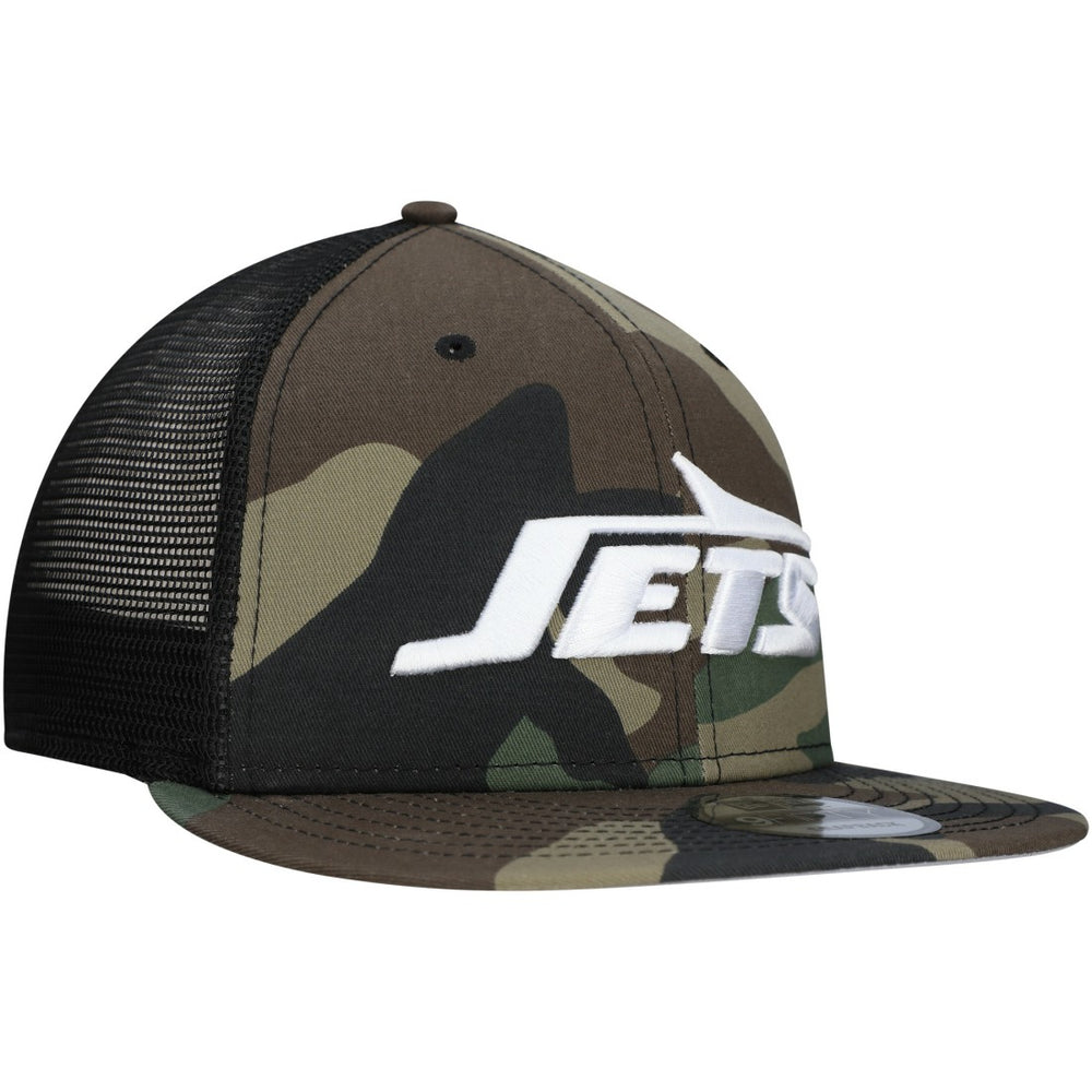 New York Jets New Era Main Trucker 9FIFTY Snapback Hat - Camo on sale