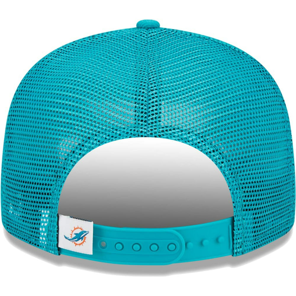 Miami Dolphins New Era Youth Main Trucker 9FIFTY Snapback Hat - Aqua discount