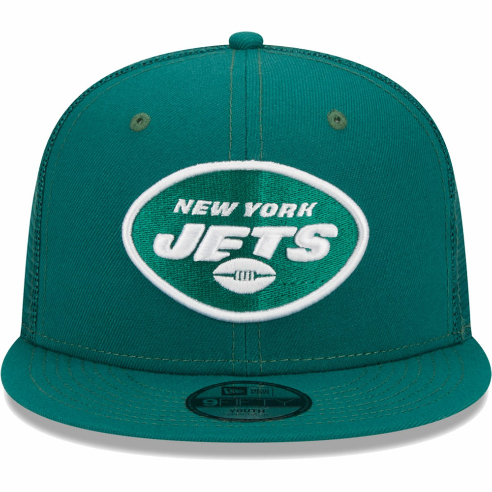 New York Jets New Era Youth Main Trucker 9FIFTY Snapback Hat - Green for sale
