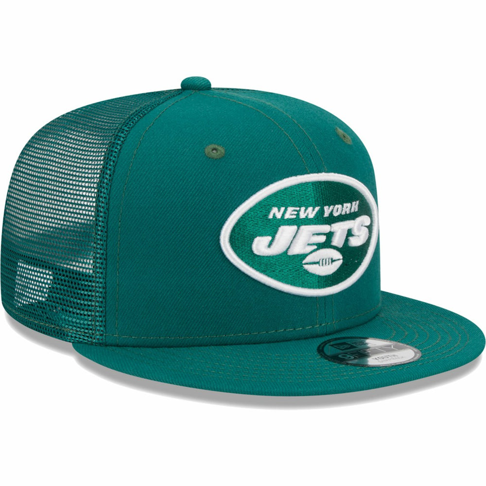 New York Jets New Era Youth Main Trucker 9FIFTY Snapback Hat - Green for sale