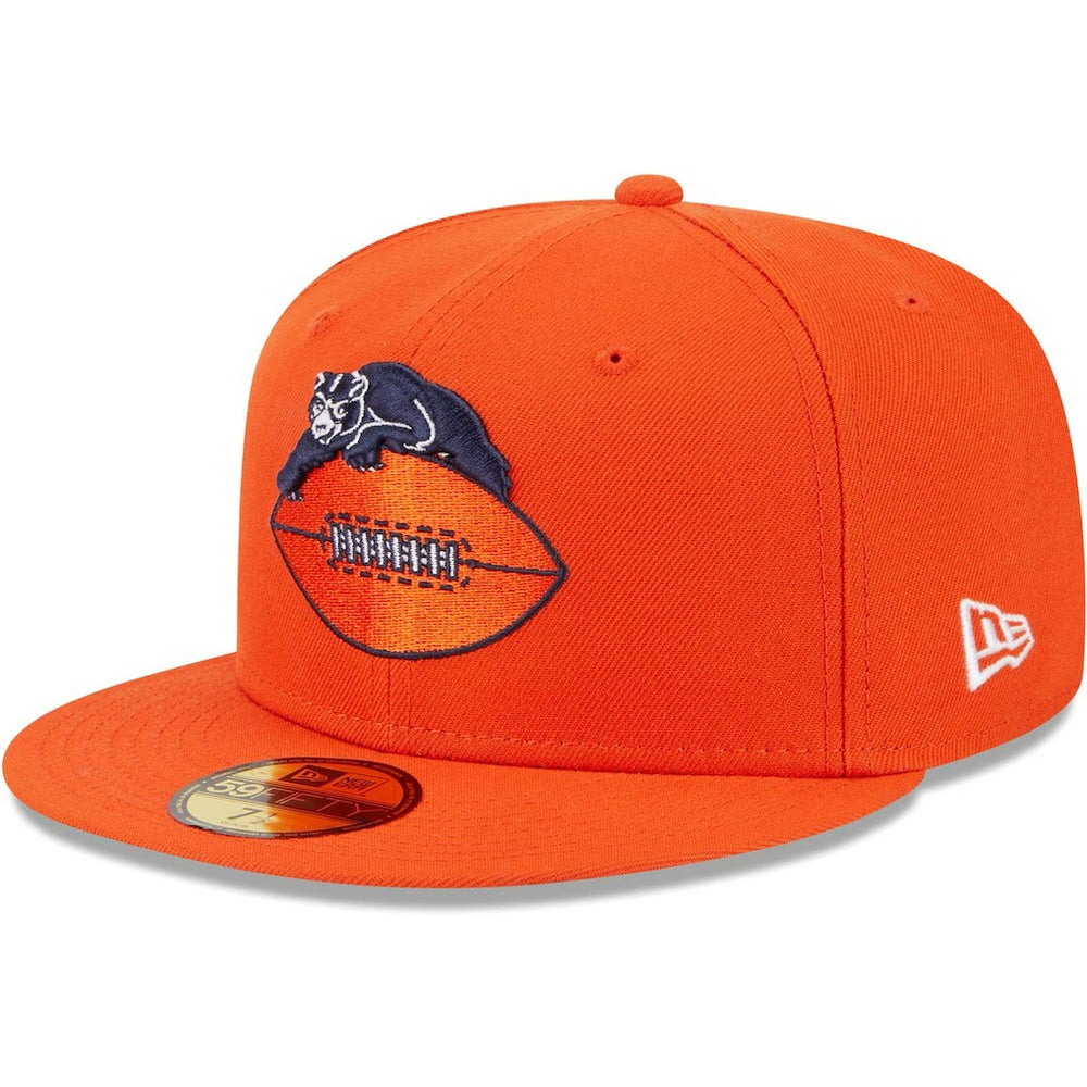 Chicago Bears New Era Throwback Main 59FIFTY Fitted Hat - Orange discount