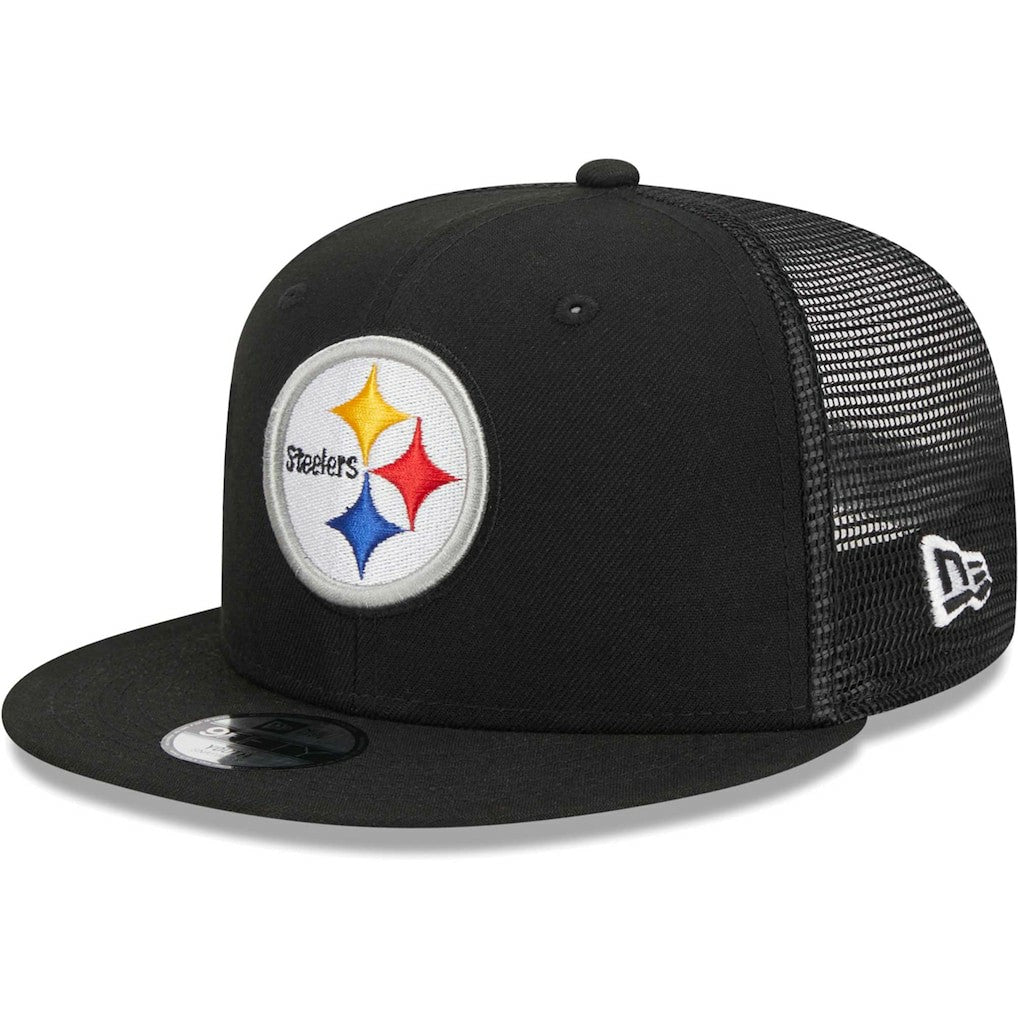 Pittsburgh Steelers New Era Youth Main Trucker 9FIFTY Snapback Hat - Black online
