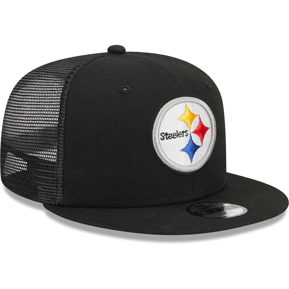 Pittsburgh Steelers New Era Youth Main Trucker 9FIFTY Snapback Hat - Black online