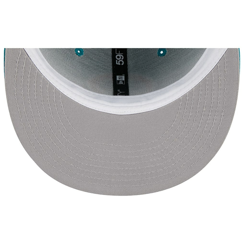 Miami Dolphins New Era Throwback Main 59FIFTY Fitted Hat - Aqua online