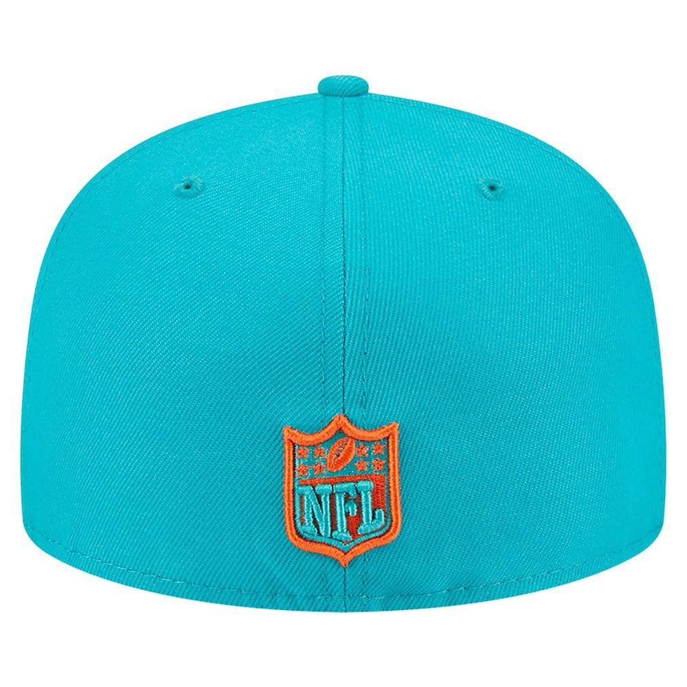 Miami Dolphins New Era Main 59FIFTY Fitted Hat - Aqua discount