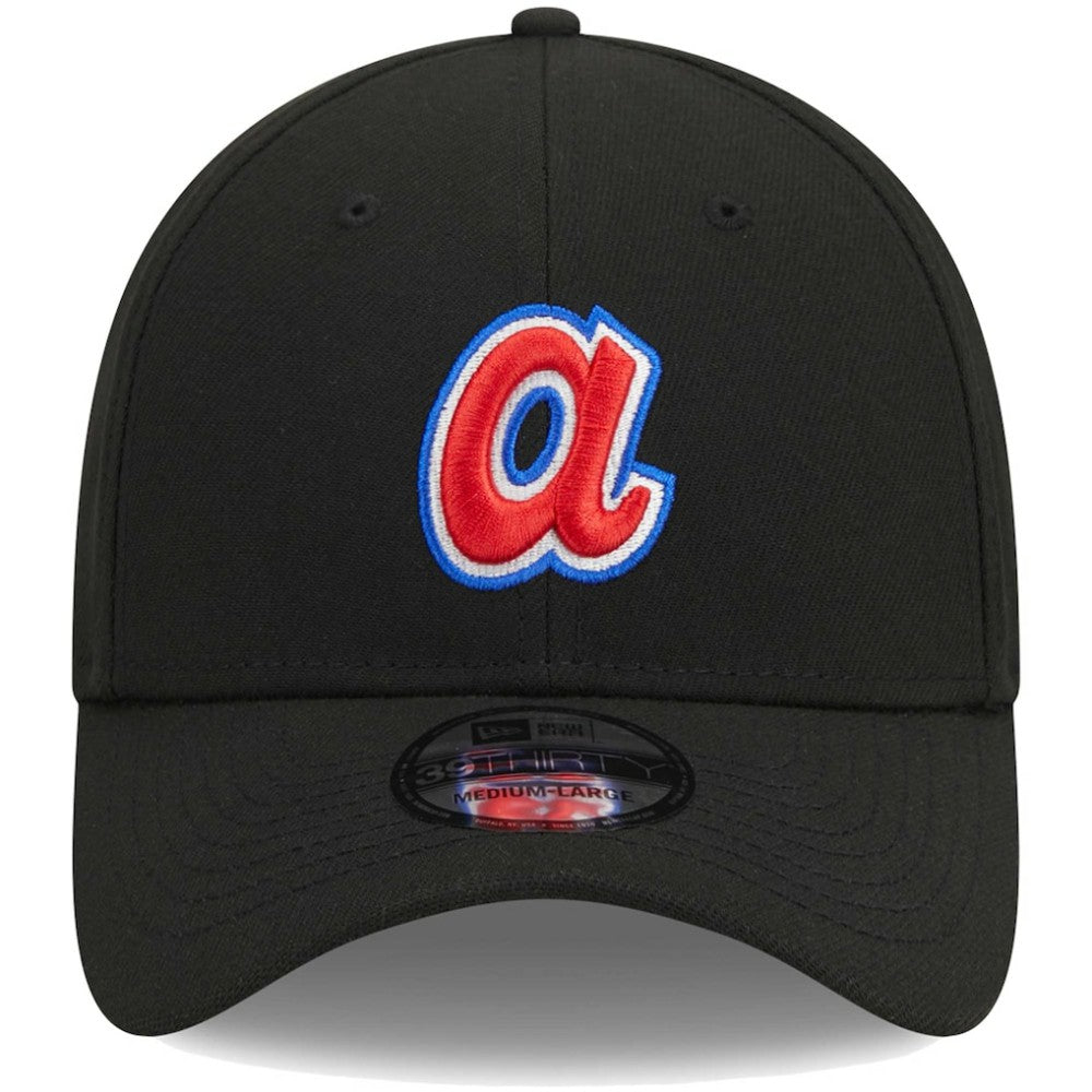 Atlanta Braves Logo 39THIRTY Flex Hat Black