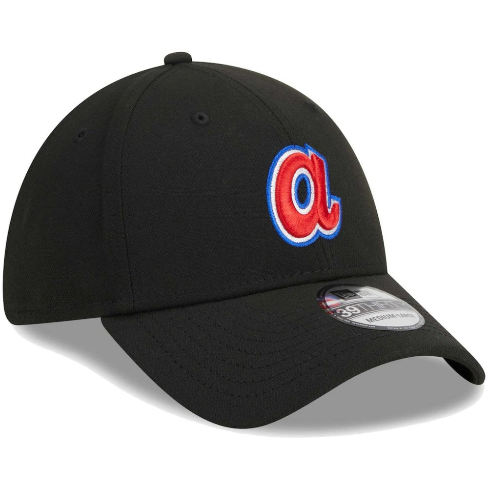 Atlanta Braves Logo 39THIRTY Flex Hat Black