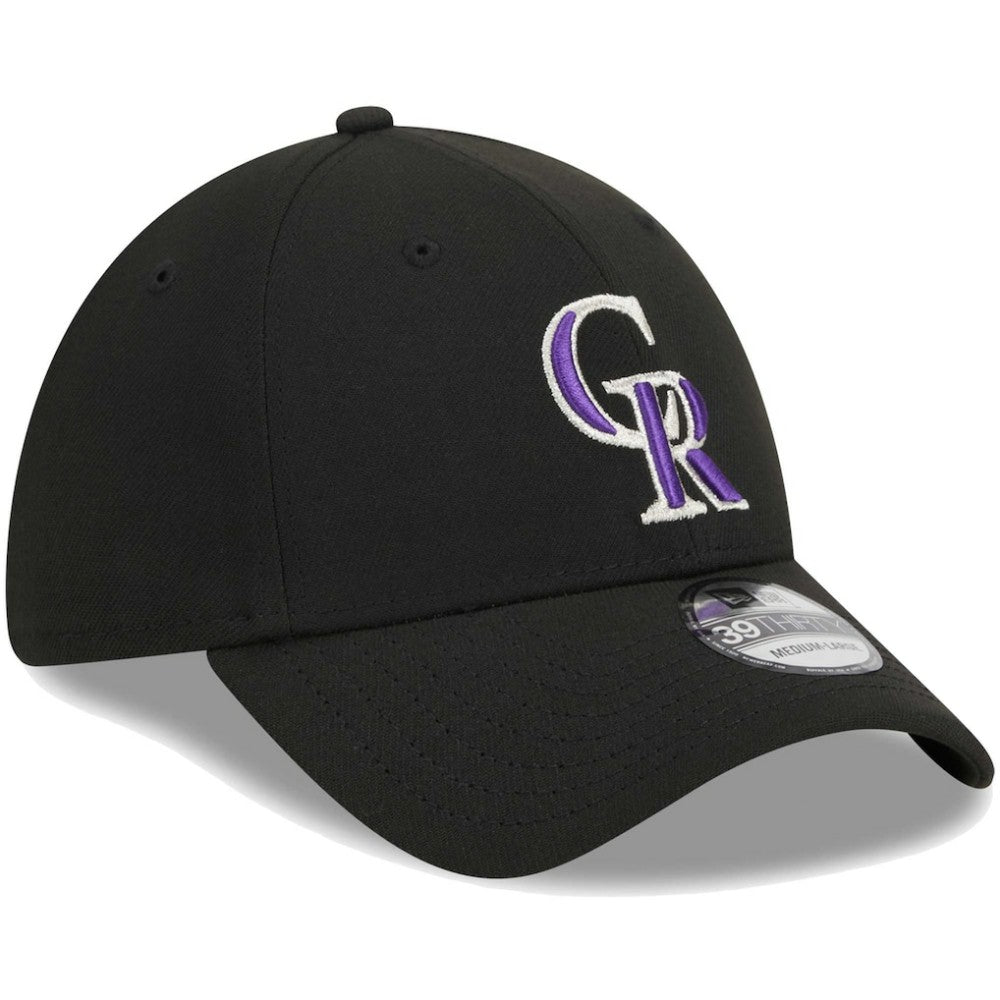 Colorado Rockies Logo 39THIRTY Flex Hat Black