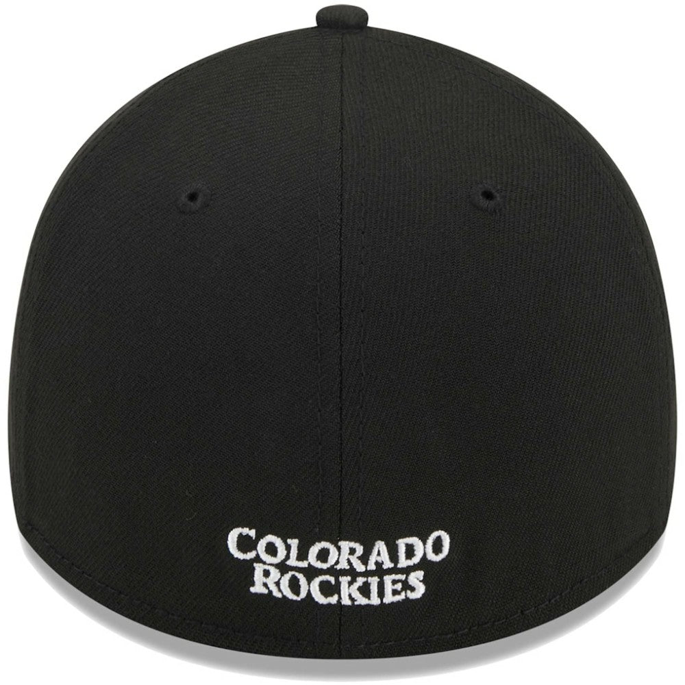 Colorado Rockies Logo 39THIRTY Flex Hat Black